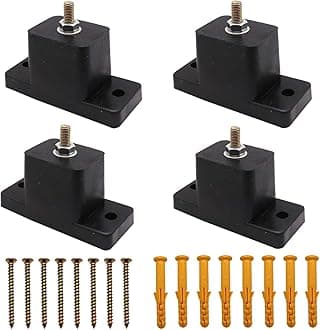 4 Pack Anti-Vibration Air Conditioner Mounting Bracket Shock-Proof Pads Rubber Vibration Isolator Mounts for Outdoor Air Conditioner Accessories