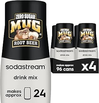 SodaStream Mug Root Beer Zero Sugar Drink Mix (440ml, Pack of 4)