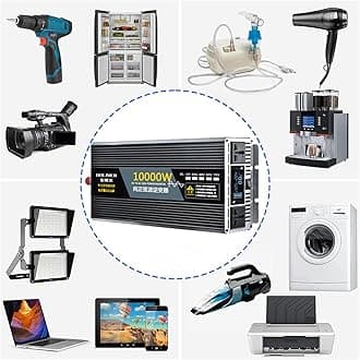 2500W 4000W 5000W 6000W 8000W 10000W 12000W Solar Power Inverter Pure Sine Wave Inverter DC 12V 24V 48V 60V 72V to 110V 120V 220V 230V 240V AC Portable Power Bank Voltage Converter Solar Inverter(1000