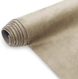 Suede Headliner Fabric with Foam Backing Material - Automotive/Home Micro-Suede Headliner Flame Retardant Fabric for Car Replacement/Repair/DIY (Beige 36 * 60 Inch)