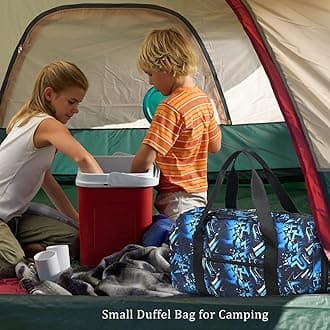 Bluboon Kids Duffle Bag for Boys Water Resistant Small Gym Bag Overnight Weekender Travel Tote with Shoe Compartment and Wet Pocket