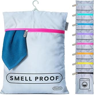 MUMI Travel Laundry Bag - Mesh Laundry Bag for Delicate Clothes with Hanger & Pouch | Delicate Bag for Washing Machine | Large Laundry Net Bag for Travel, Gym, Baby Clothes and More, Pink, 2XL