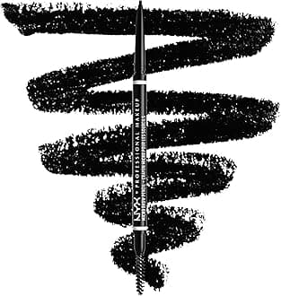 NYX PROFESSIONAL MAKEUP Micro Brow Pencil, Precise Eyebrow Pencil - Black
