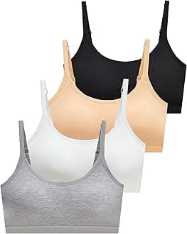 SALIA GIRL Sport Crop Cami Bras for Teens & Training Girls Bras with Adjustable Straps