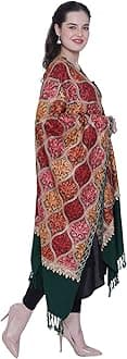 SWI WITH LABEL Women's Kashmiri Aari Embroidered Wool Stole