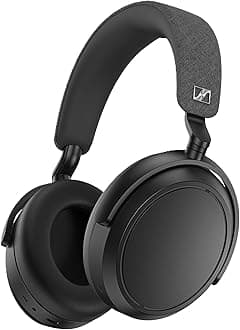 Sennheiser Momentum 4 Wireless Headphones - Bluetooth Headset for Crystal-Clear Calls with Adaptive Noise Cancellation, 60h Battery Life, Lightweight Folding Design - Black)