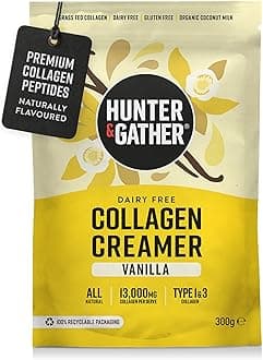Vanilla Collagen 300g Bovine Collagen Peptides Type 1 & Type 3 Grass Fed I Dairy Free I 13,000mg Per Serving I Supports Hair, Skin, Nails, Muscles