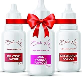 Combo of Red Velvet Milk Vanilla and Butterscotch Flavour 30ML Each Essence for Baking Cakes Jams Jelies Cookies Ice Creams and Puddings Liquid Food Essence (Set of 3)
