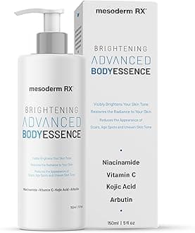 Advanced Skin Hydrating Brightening Body Essence, Niacinamide, Kojic Acid, Vitamin C, Hyaluronic Acid, Alpha Hydroxy Acids - Enhance, Smooth, Reduce Dark Spots, Uneven Skin Tone, 150ml.
