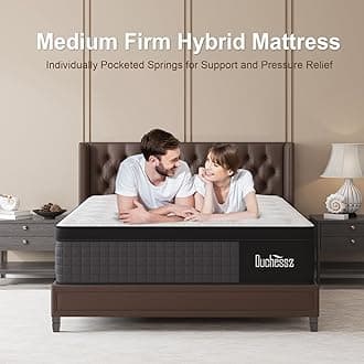 Hybrid Mattress Black with Gel Memory Foam and Individually Pocket Innerspring Euro Top Mattresses Medium Firm for Motion Isolation, Edge Support (10 Inch-Black & White, Twin)