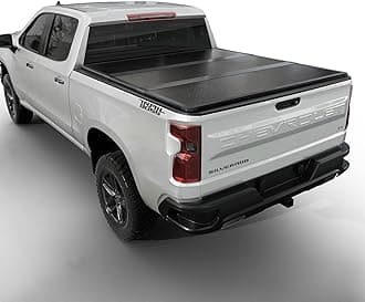 Toptiny Hard Folding Truck Bed Tonneau Cover |THTF029|Fits 2007-2026 Chevy Silverado/GMC Sierra 1500 5'8" Bed (69.6")