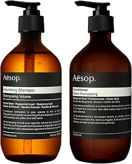 Aesop Volumizing Shampoo and Conditioner Set | Cleanses Hair and Scalp for Soft, Shiny, Fragrant Hair | Paraben-Free + Cruelty-Free | Set of 2 (16.9 oz + 17.5 oz)