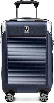 Travelpro Platinum Elite Hardside Expandable Spinner Wheel Luggage TSA Lock Hard Shell Polycarbonate Suitcase, True Navy Blue, Compact Carry-On 20-Inch, Platinum Elite Hardside Expandable Spinner