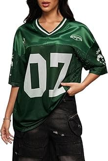 Floerns Women's Camo Print Team Sports T Shirts V Neck Basketball Jersey Tee Shirts