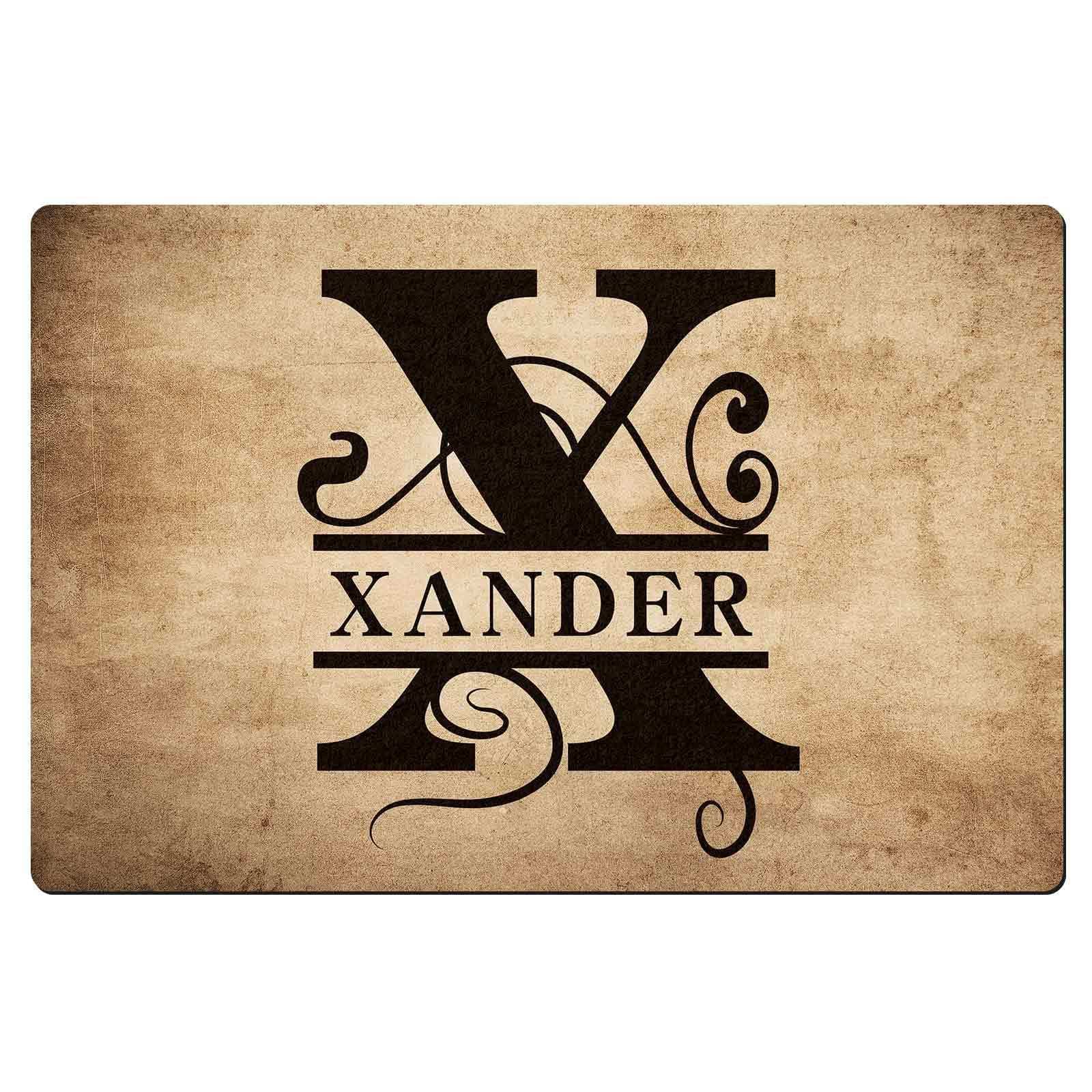 Custom Classical Welcome Mat with Text,Personalized Door Mat Outdoor Indoor Clear Print with Name,Customized Non Slip Easy Clean,Drying Quickly Dirt Out Keeps Your House Clean Made in USA 18"×30"