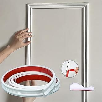 20FT x 1.1IN Soft TPE Peel and Stick Decorative Trim – Flexible Rubber-Like Wall Molding for DIY Decor (NOT Wood, NOT Paintable, Decorative Use Only)