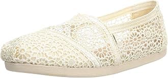 TOMSWhite Moroccan Crochet Slip ons-UK 7