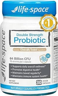 Double Strength Broad Spectrum Probiotic, 64 Billion CFU & 15 Diverse Strains, Redouble Formulated for Digestive Health & Immune Health, Probiotics for Women & Men - 30 Veg Capsules