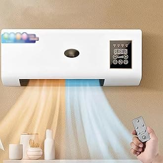 Mini Air Conditioner with Remote Control - Wall Mounted, 8h Timing, Cool & Warm, Heater for Tent, Bedroom, Living Room, Office