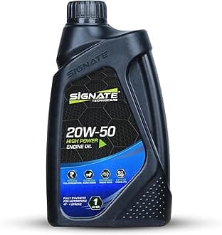 Signate 20W50 Street Race Bike Engine Oil 1L, High Performance Engine Oil for Motor Cycle, Maximum Gear Protection & Efficient Performance Bike Oil, 1L