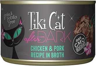 Tiki Cat After Dark, Chicken & Pork, High-Protein and 100% Non-GMO Ingredients, Wet Cat Food for Adult Cats, 5.5 oz. Can (8 Count)
