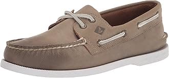 Sperrymens Authentic Original 2-eye Boat Shoe, Taupe Whitewashed, 8.5 US