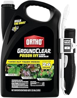 GroundClear Poison Ivy & Tough Brush Killer - Ready to Use with Comfort Wand, Poison Ivy Killer, Also Kills Poison Oak, Kudzu, Wild Blackberry, Vines & More, 1.33 gal.