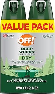 Deep Woods Insect Repellent Aerosol, Dry, Non-Greasy Formula, Bug Spray with Long Lasting Protection from Mosquitoes, 4 Oz, 2 Count