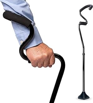 Comfort Cane + Self Standing Lightweight Adjustable Walking Cane + Stabilizes Wrist & Provides Extra Support & Stability + Ergonomic Forearm Grip + Canes for Men & Women