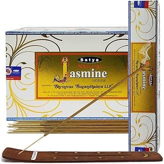 Natural Jasmine Incense Sticks and Incense Stick Holder Bundle Insence Insense Satya