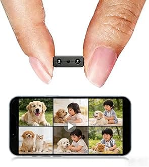 Smallest Wireless WiFi Hidden Camera Home Security HD 4K Mini Camera, Night Vision and Motion Detection Cloud Storage Nanny Cam - for Home, Office and Car—with 64G Memory Card