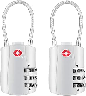 Diyife TSA Luggage Locks, [Newest Version][2 Packs] 3-Digit Security Padlock, Combination Padlocks, Code Lock for Travel Suitcases Luggage Bag Case etc. Silver