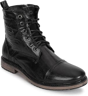 Allen CooperCrumbled Leather Boots For Men