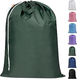 - Polecasa Extra Heavy Duty Large Laundry Bag with Sturdy Handles and Drawstring Closure, 28 x 36 inches Durable Storage Bags for Basket, Hamper, College, Dorm, Travel, Green