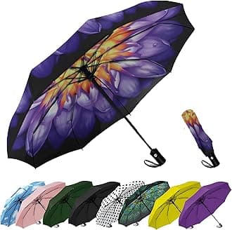 SIEPASA Windproof Compact Folding Compact Travel Umbrella Compact Portable Umbrella for Men Women Teens
