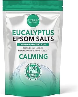 Calming Eucalyptus Epsom Salts | 100% Natural Mineral Salts For Relaxing Muscle Aches, Smoothing and Softening Skin (1kg)