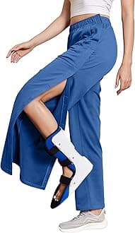 Deyeek Tear Away Pants for Women Side Full Open Sweatpants Loose Fit Casual Post Surgery Adaptive Clothing with Pockets
