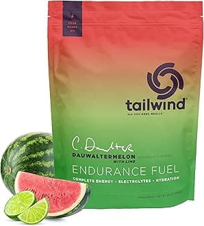 Tailwind Nutrition Endurance Fuel, Carbohydrate & Electrolyte Sports Drink Mix Powder, Gluten-Free, Vegan, Dauwaltermelon, 50 Servings