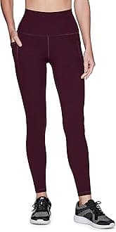 RBX Active Women's Ultra Soft Solid Workout Running Yoga Leggings with Pockets