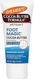 Palmer's Cocoa Butter Formula Foot Magic Exfoliating Foot Scrub with Vitamin E for Dry, Cracked Feet, Use with Foot Scrubber for Pedicure, 2.1 Ounce