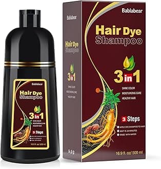 – Dark Brown Hair Dye Shampoo 3 in 1, Gentle Formula for Gray Hair Coverage (16.9 Fl Oz)