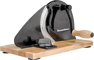 Zassenhaus Original Classic Adjustable Bread Slicer for Uniform Slices - Bread Slicer for Homemade Bread - 18/8 Stainless Steel Blade Sourdough Cutter - Black, 11.75" x 8"