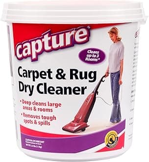 Capture Carpet & Rug Dry Cleaner w/Resealable lid - Home, Car, Dogs & Cats Pet Carpet Cleaner Solution - Strength Odor Eliminator, Stains Spot Remover, Non Liquid & No Harsh Chemical (2.5 lb)