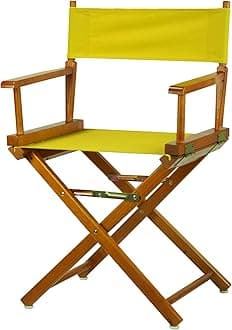 18-Inch, Honey Oak Frame/Yellow Canvas : Casual Home Honey Oak Frame Canvas Director Chair, 18", Yellow
