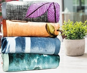 VAS COLLECTIONS® Premium Soft Mink Blanket - Warm & Cozy, King Single Bed, Plush Fleece for Bed, Couch, Sofa - Luxurious Winter Blanket 2.5Kg multi2