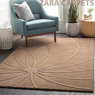 Zara Carpets Solid Plain Exported Quality Hand Made Carpets and Rug Size 9 Feet by 12 Feet (9x12 feet)