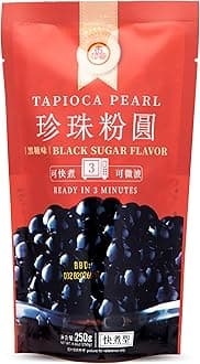 Wu Fu Yuan Black Tapioca Pearl, 250 g (Packaging May Vary)