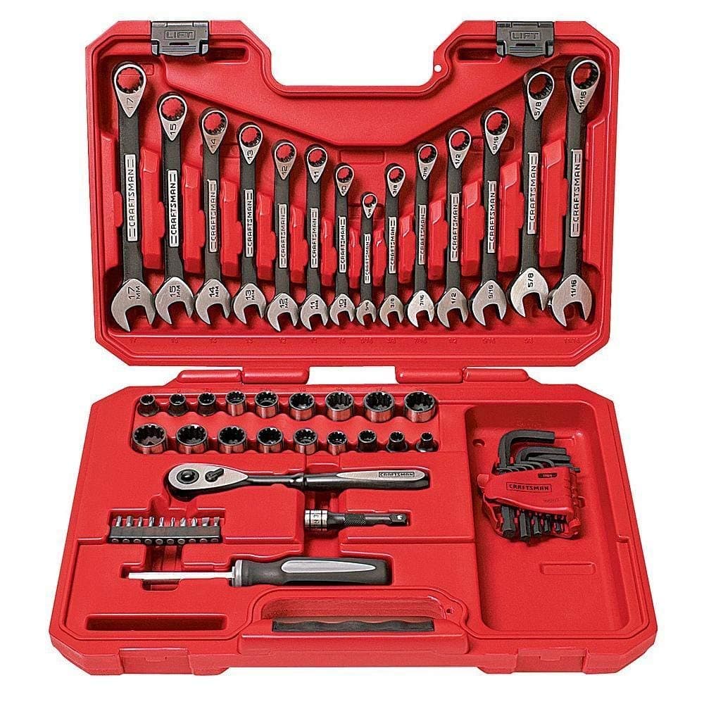 New Craftsman 56 PC Mechanics Tool Set Socket Wrench Set with Case MTS Free Ship