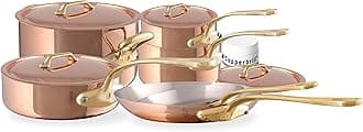 M'200 B 2mm Polished Copper & Stainless Steel 11-Piece Cookware Set With Bronze Handles, Made In France