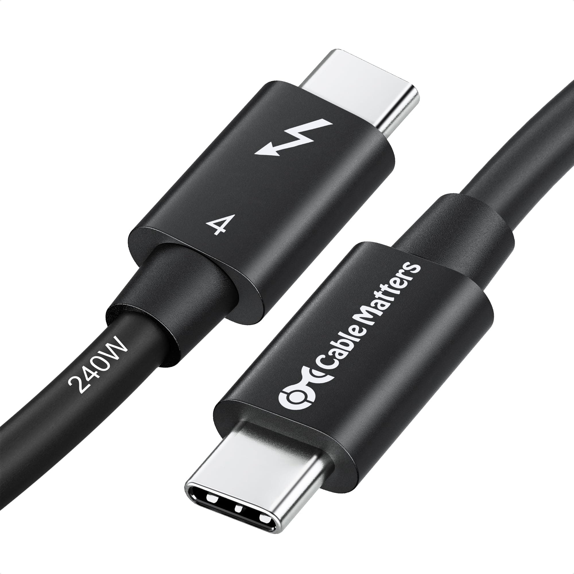 [Intel Certified] 40Gbps Thunderbolt 4 Cable 1 m with 8K Video and 240W Charging - 1m - Backwards Compatible with USB4 Thunderbolt 3 Cable and USB C